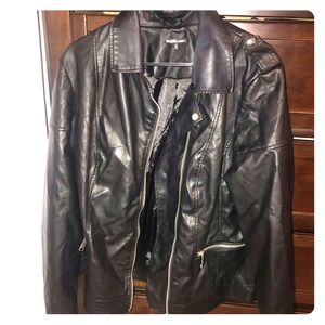 Faux Leather Moto Jacket